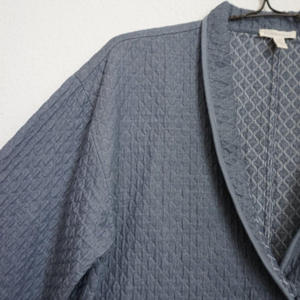 Eileen Fisher quilted blue light jacket - Picture 2 of 6